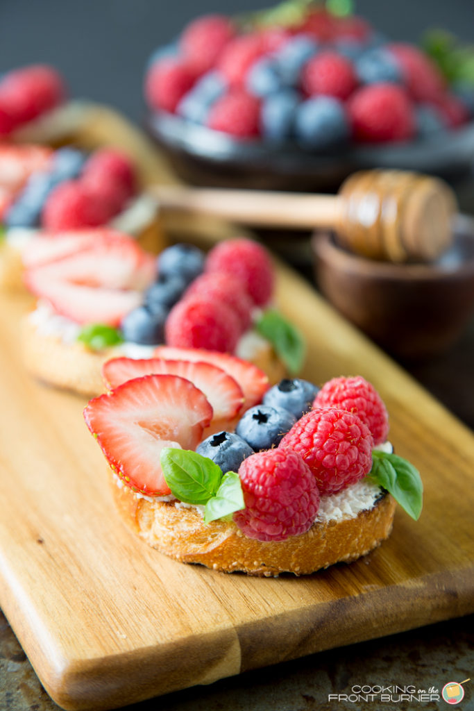 Triple Berry Bruschetta | Cooking on the Front Burner