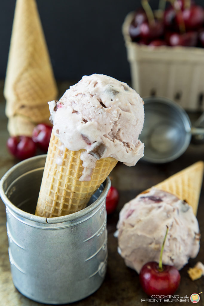 Fresh Cherry Chocolate Ice Cream | Cooking on the Front Burner