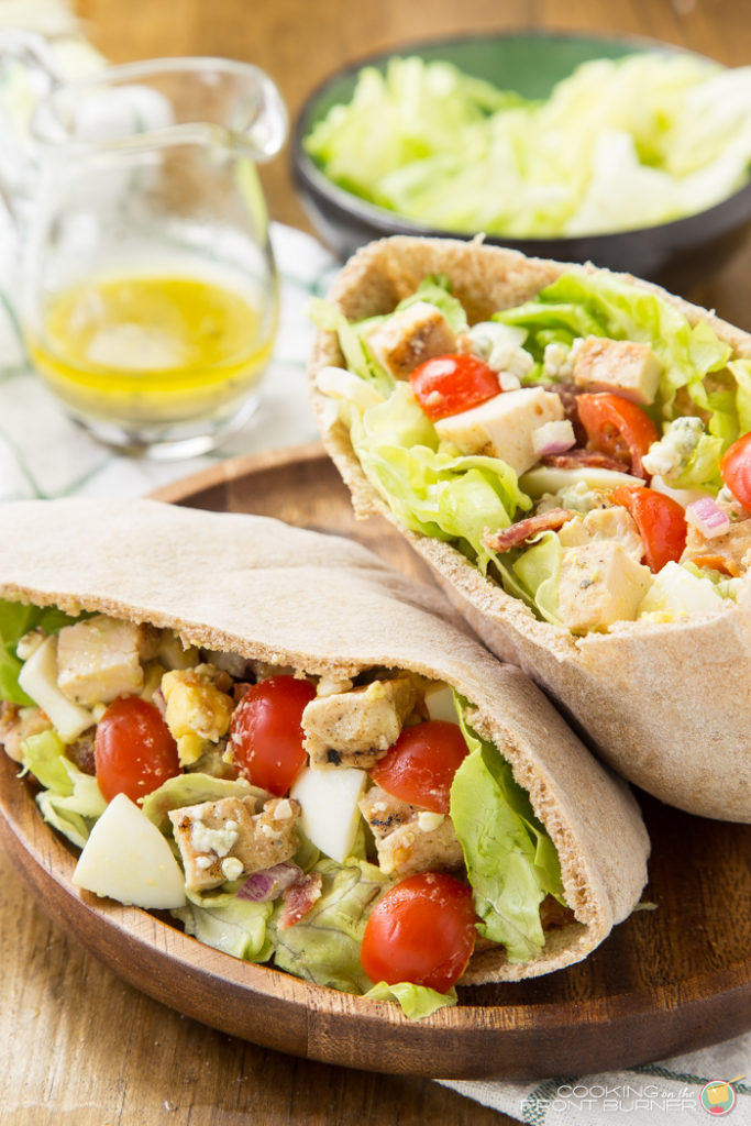 Cobb Salad Pita Pocket | Cooking on the Front Burner