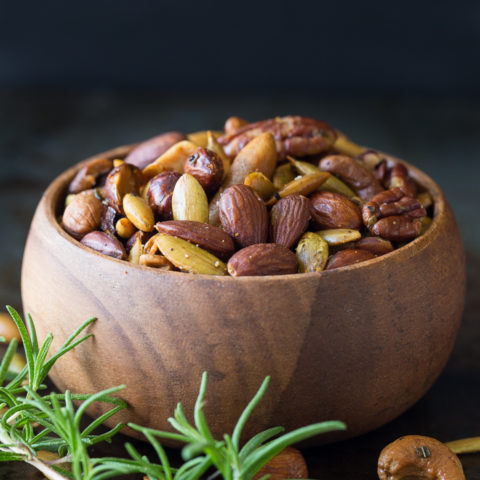 Rosemary Spiced Mixed Nuts | Cooking on the Front Burner