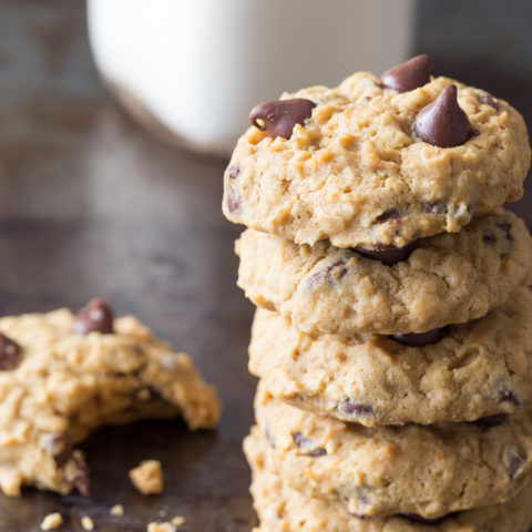 Pumpkin Chocolate Chip Oatmeal Cookies