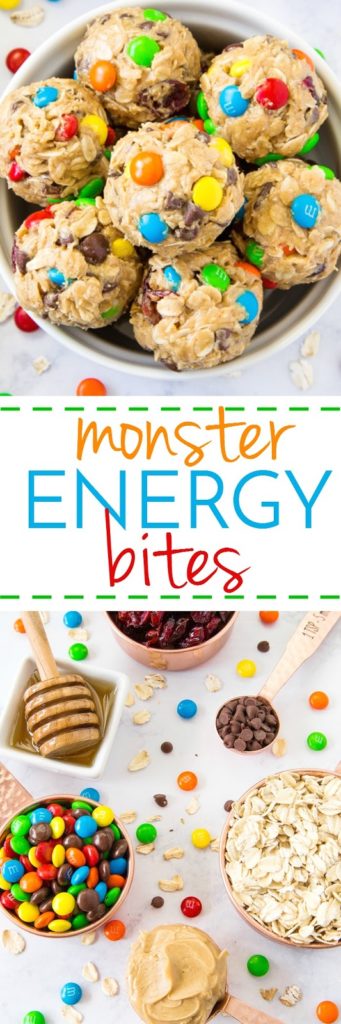 Monster Energy Bites are the best snack when hungry hits! Loaded with yummy flavors and no-bake!