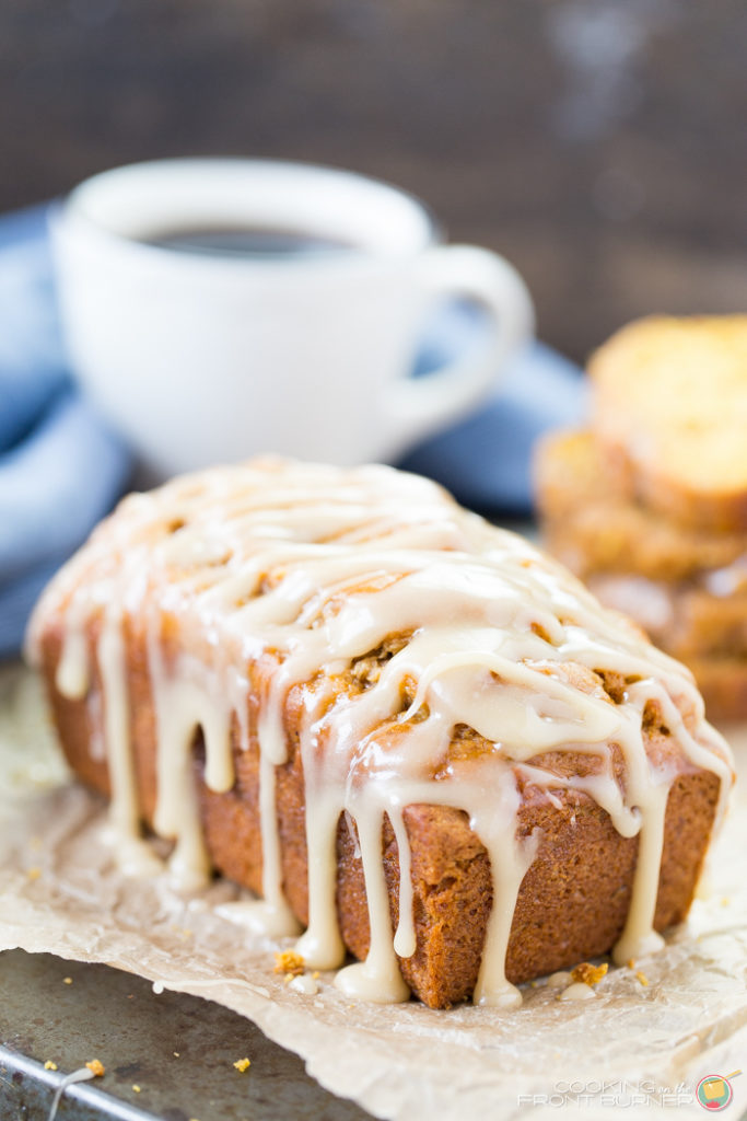 easy pumpkin banana nut quick bread image Pumpkin banana nut quick bread is the perfect snack for Fall. Bursting with fresh pumpkin puree, ripe bananas and walnuts, this quick bread recipe is a welcome treat with coffee or tea.