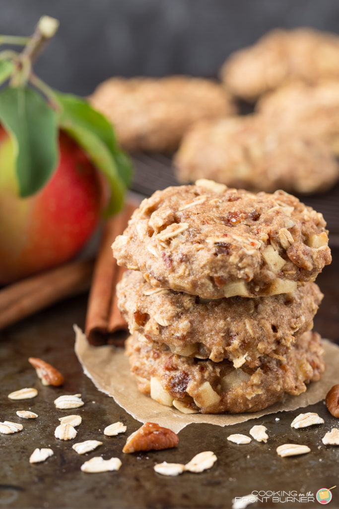 Apple Pecan Oatmeal Breakfast Cookies