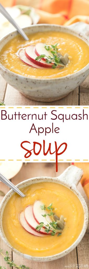 How does a comforting bowl of Butternut Squash Apple soup sound? It is super creamy and a bit spicy!