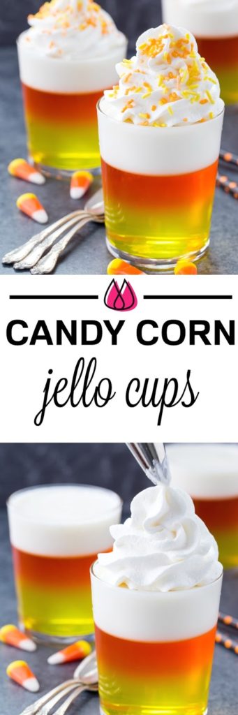 Candy Corn Jello Cups