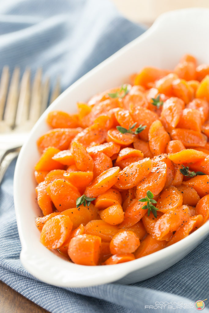 Bourbon honey glazed carrots are easy to make and add a pop of color to this great side dish recipe!