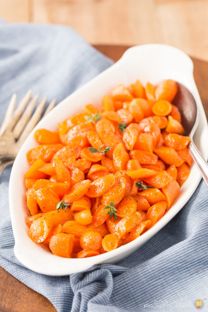 Bourbon honey glazed carrots are easy to make and add a pop of color to this great side dish recipe!
