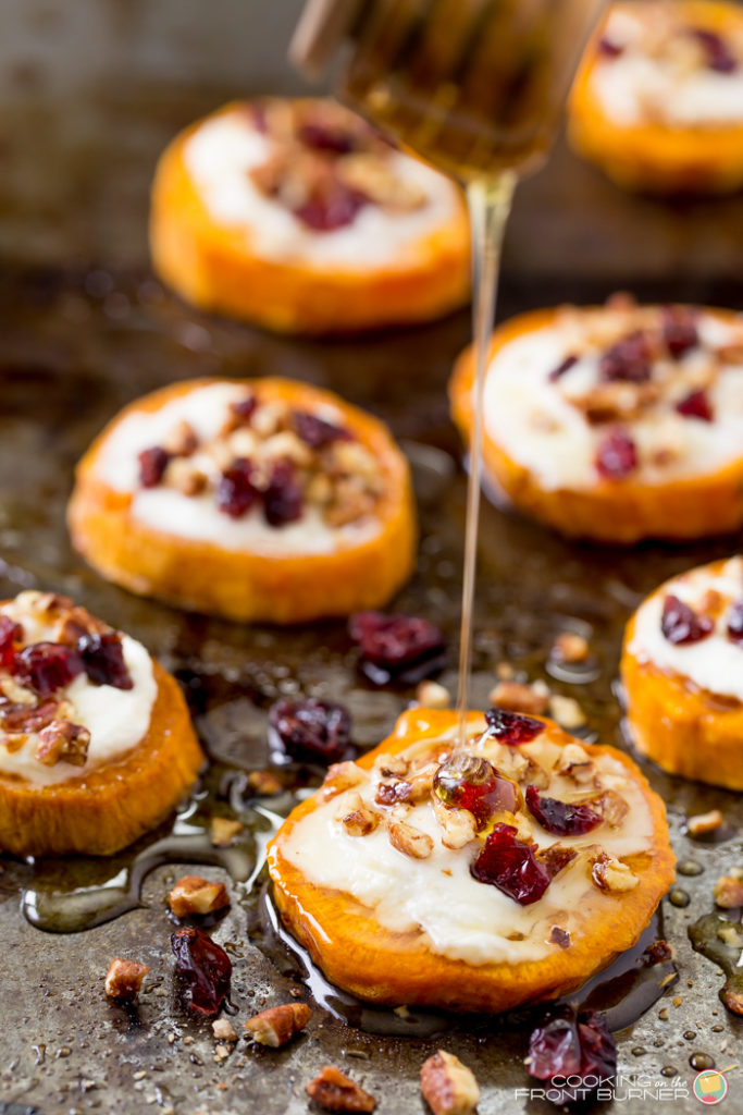 This sweet potato goat cheese appetizer is beautiful and easy to make!