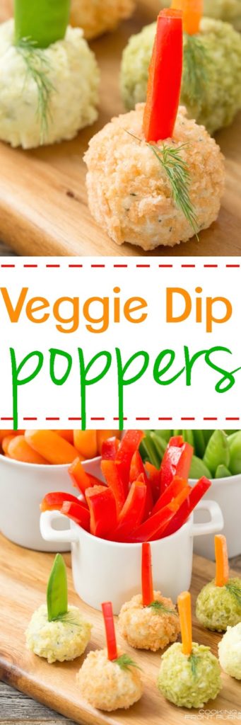 These Veggie Dip Poppers are made out of creamy dill cream cheese with, rolled in crushed veggie chips that you can pop into your mouth. Let's party!