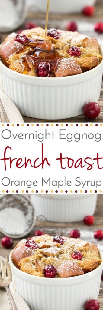 Overnight Eggnog French Toast with Cranberries