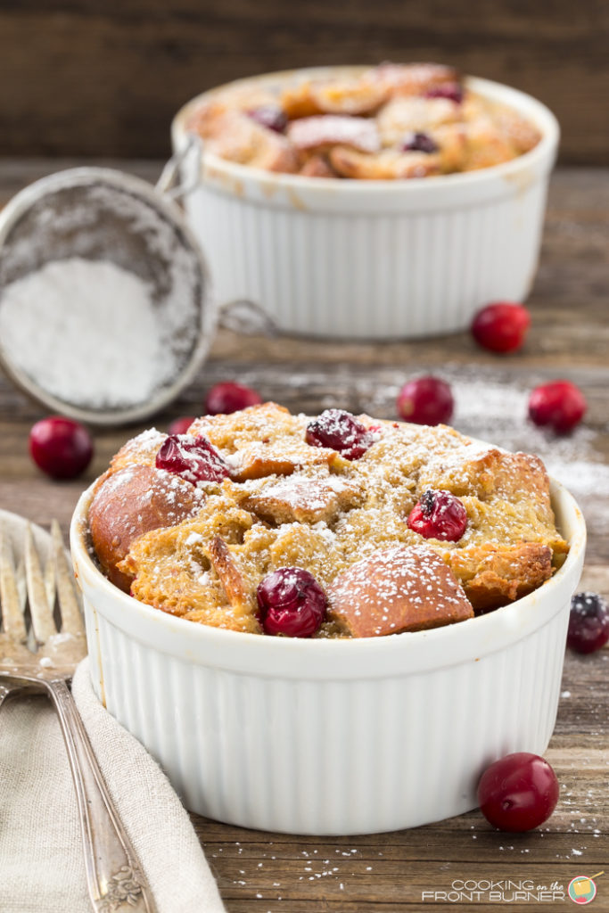 Overnight Eggnog French Toast with Cranberries
