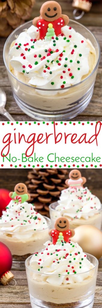 No-Bake Mini Gingerbread Cheesecakes