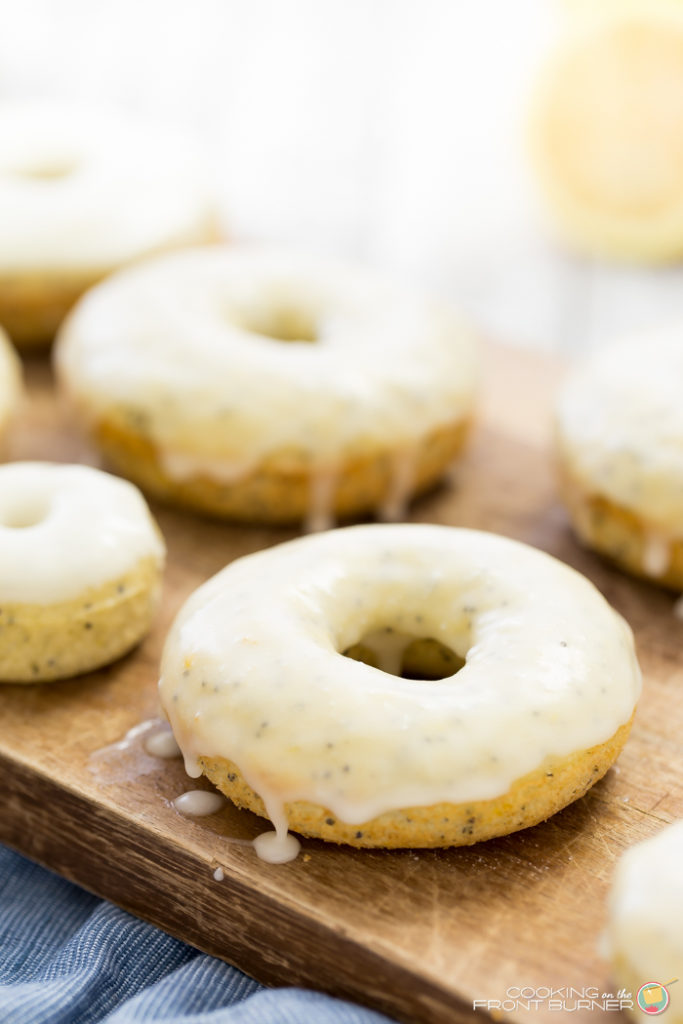 Glazed Lemon Poppy Seed Baked Donuts