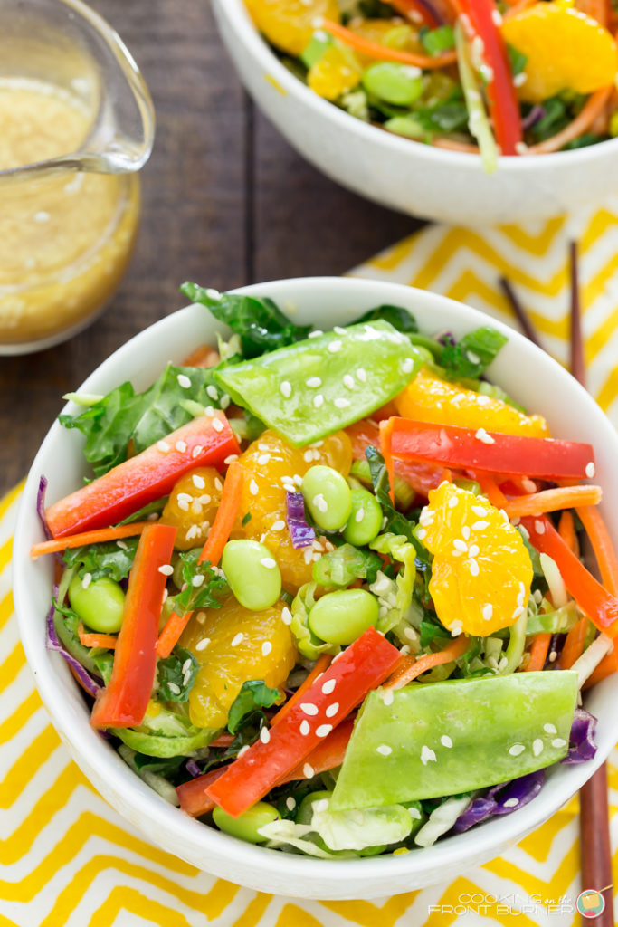 Crunchy Asian Salad with Sesame Ginger Dressing