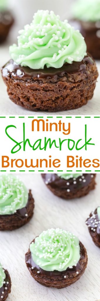 Shamrock Minty Brownie Bites
