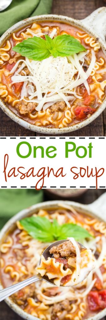 Easy One Pot Lasagna Soup