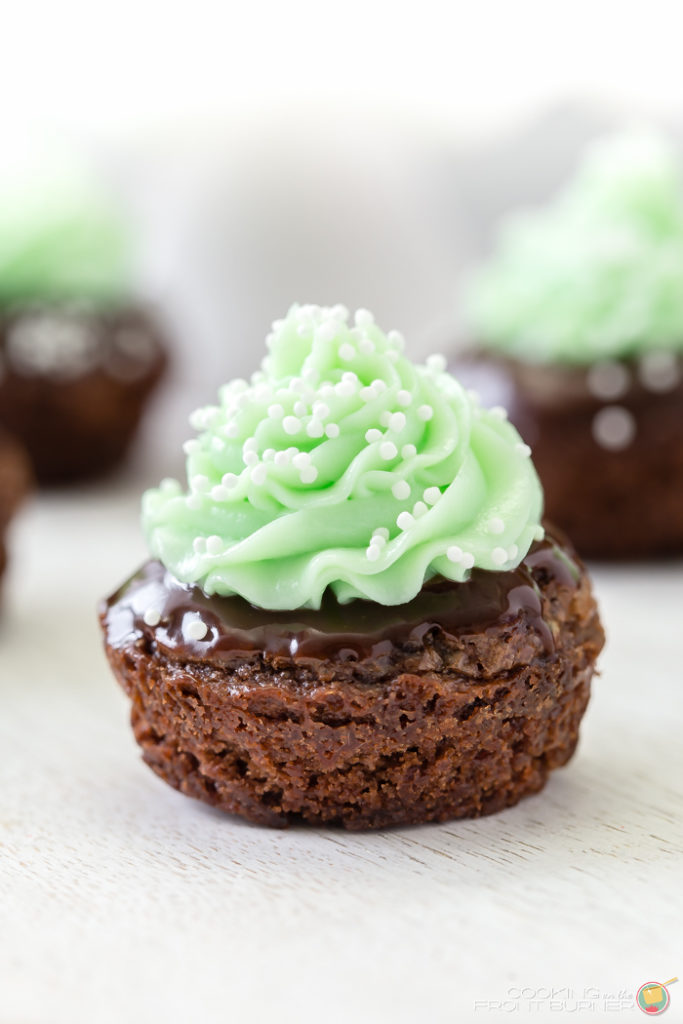 Shamrock Minty Brownie Bites