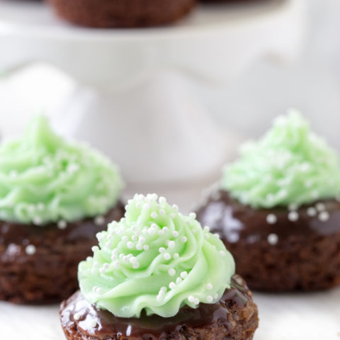 Shamrock Mint Brownie Bites