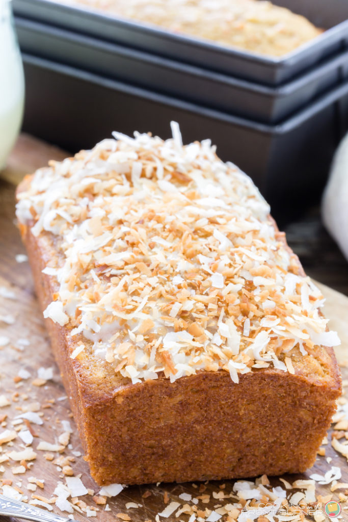 Carrot Coconut Glazed Bread