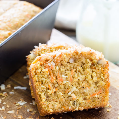 Easy Carrot Coconut Glazed Bread