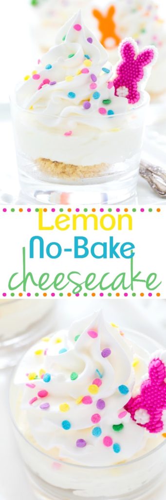 No Bake Mini Lemon Cheesecakes