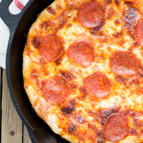 Cast Iron Skillet Pizza Recipe - The Cookie Rookie®