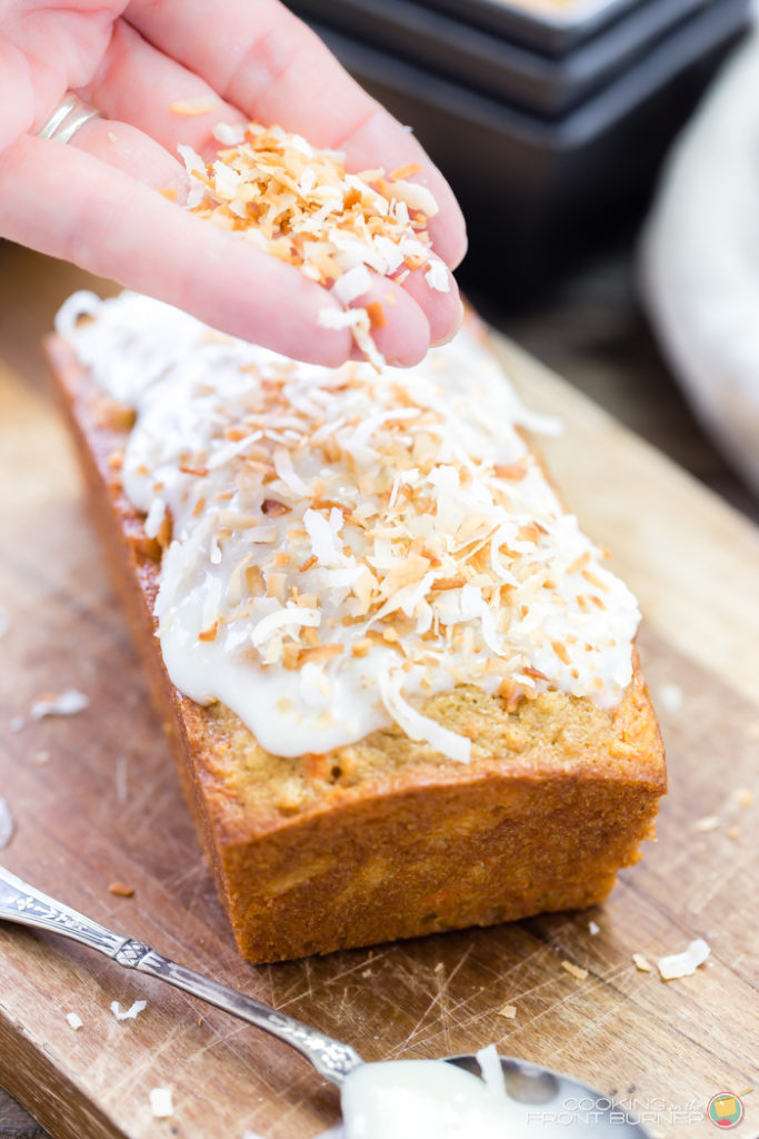 Carrot Coconut Glazed Bread