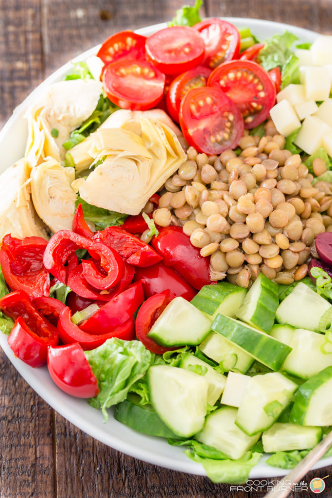 Healthy Lentil Vegetable Salad