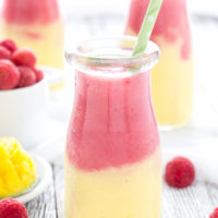 MANGO RASPBERRY SUNSHINE YOGURT SMOOTHIE