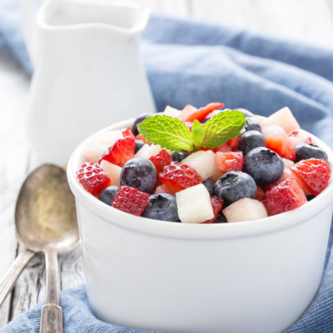 Patriotic Honey Poppy Seed Salad