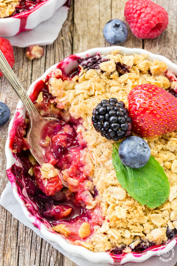 Mixed Berry Crisp - summer dessert with fresh berries