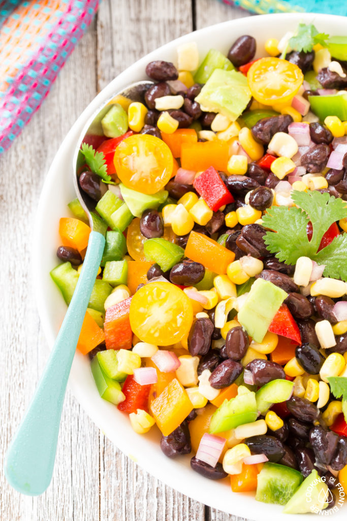 Black Bean Corn Salad - colorful and easy summer side dish