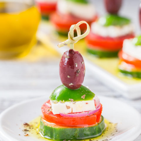 Greek Salad Stackers