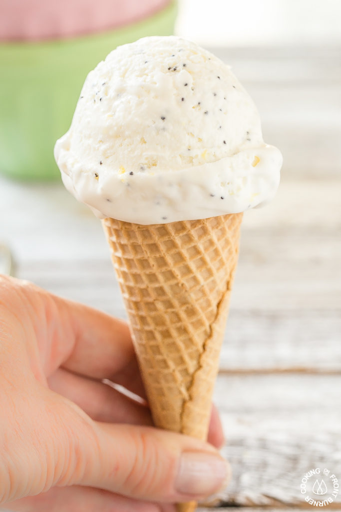 The Best Lemon Poppy Seed No Churn Ice Cream!