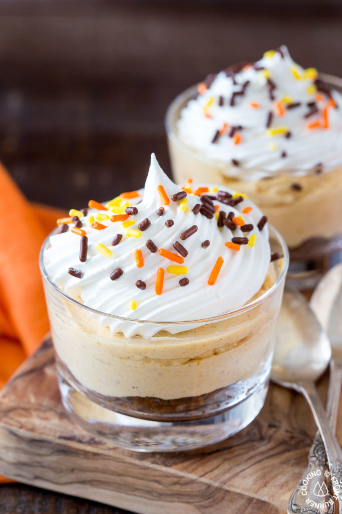 pumpkin cheesecake in a cup