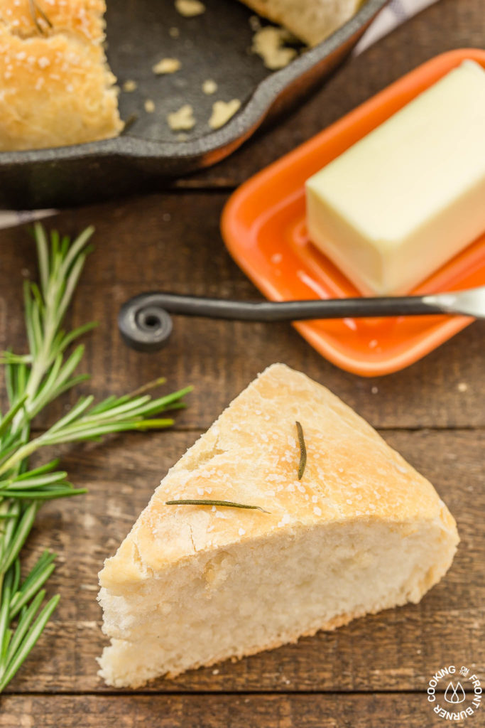 This No Knead Skillet Bread is the easiest around town with only four ingredients.  Start it mid-afternoon and serve it with your favorite meal tonight!