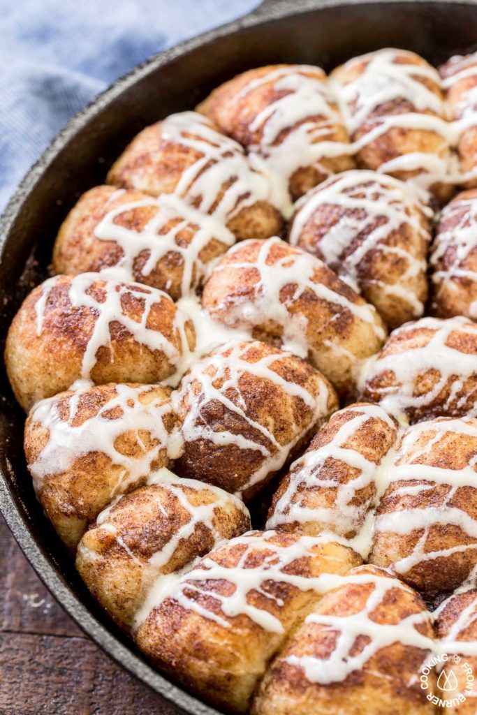 These Gingerbread Rolls with Eggnog Glaze are the perfect holiday breakfast treat!  They are so easy to do and make your kitchen smell wonderful while baking.