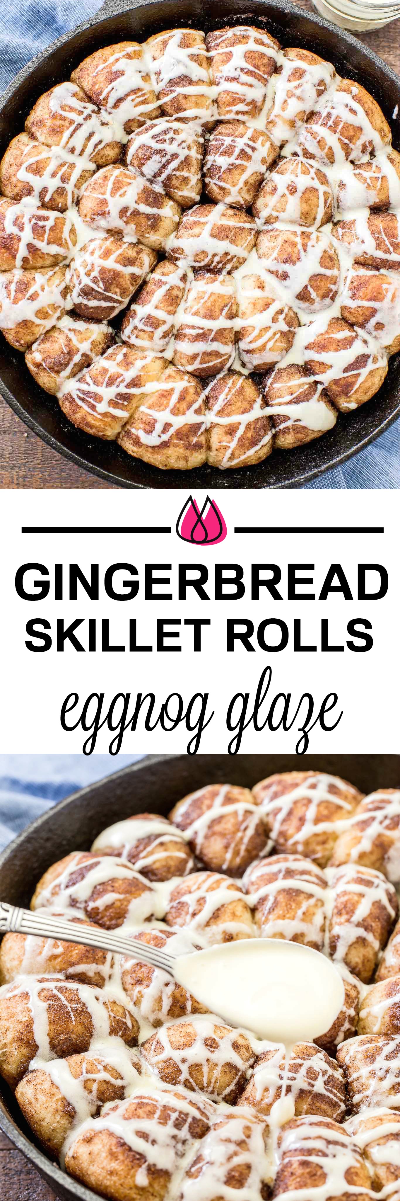 These Gingerbread Rolls with Eggnog Glaze are the perfect holiday breakfast treat!  They are so easy to do and make your kitchen smell wonderful while baking.