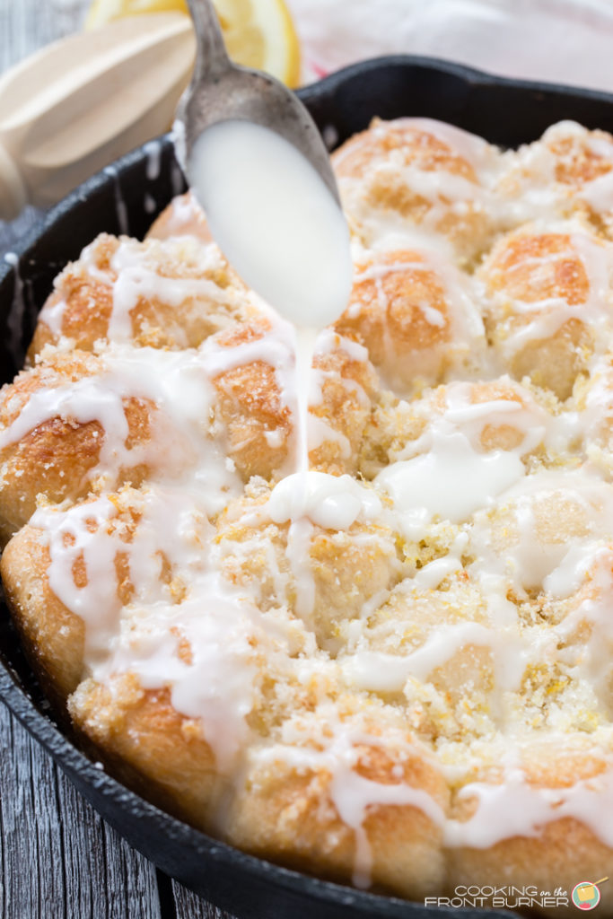 Lemon Pull Apart Skillet Rolls