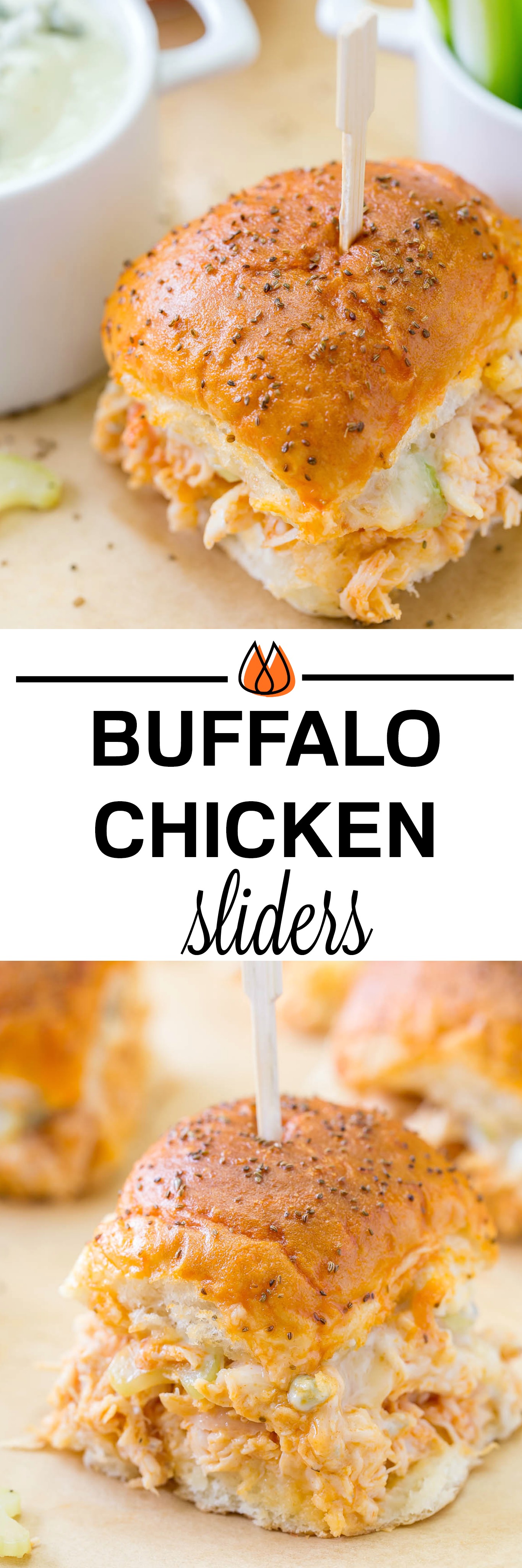 Game Day sliders - the best Buffalo Chicken Sliders
