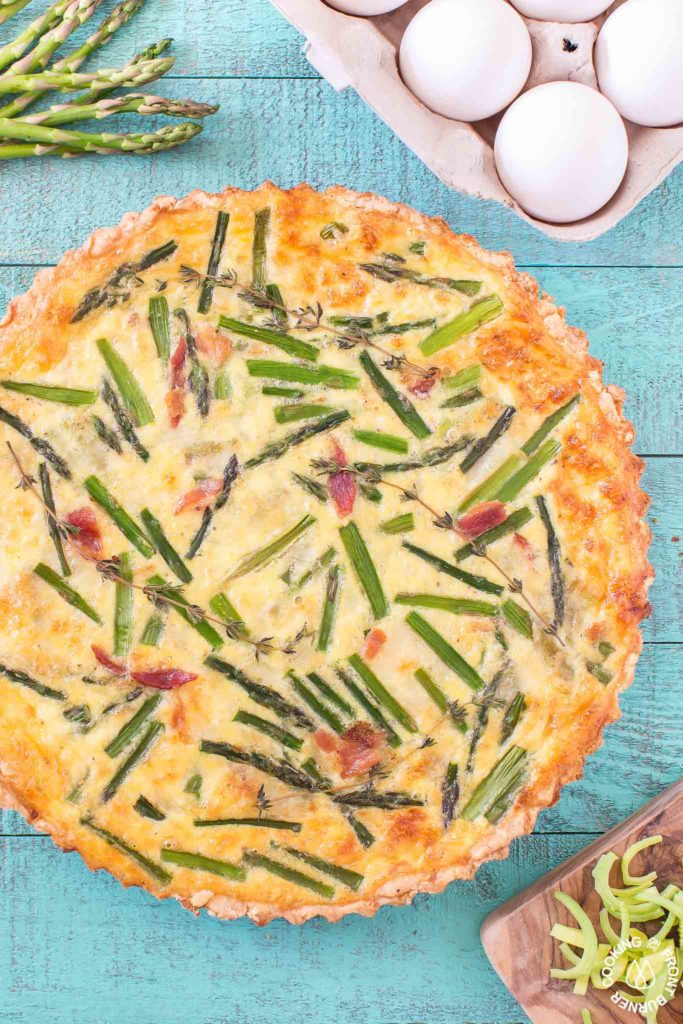 quiche with ingredients