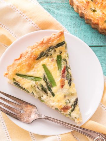 quiche on a plate