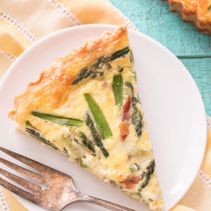 quiche on a plate