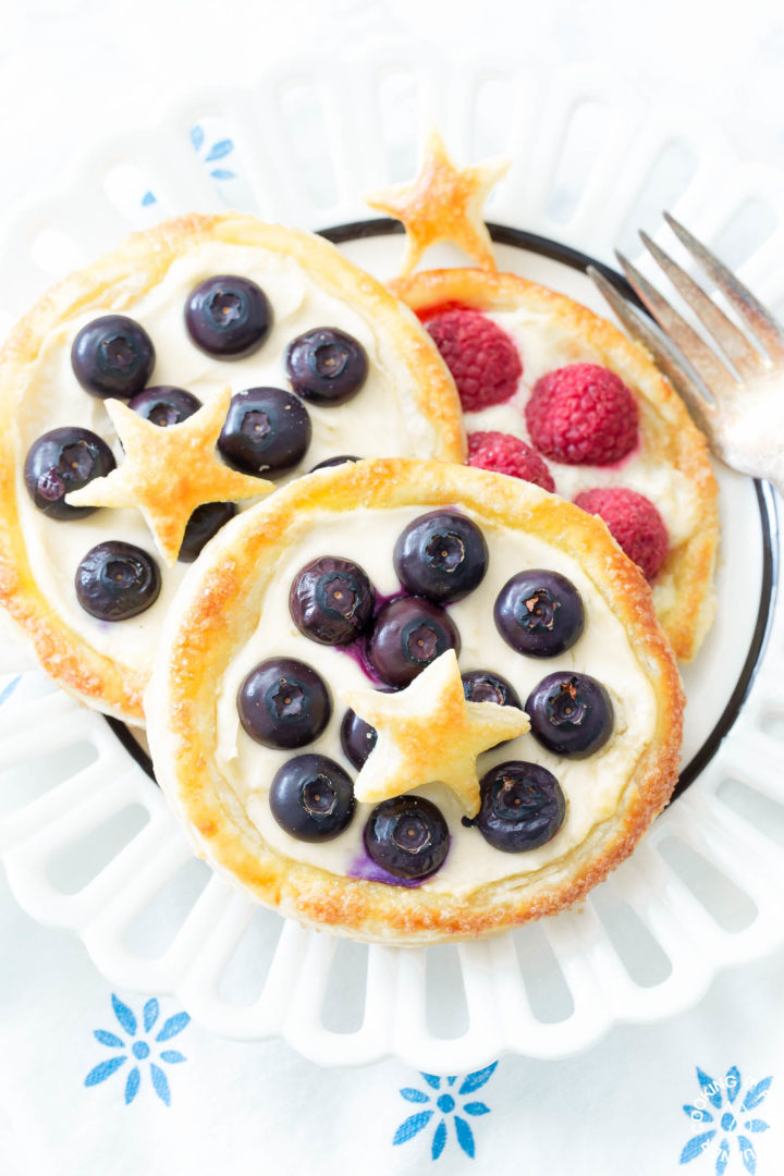 fruit pastries on a plate