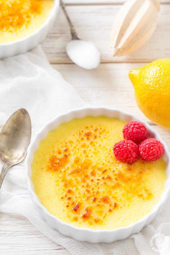 one serving lemon creme brulee