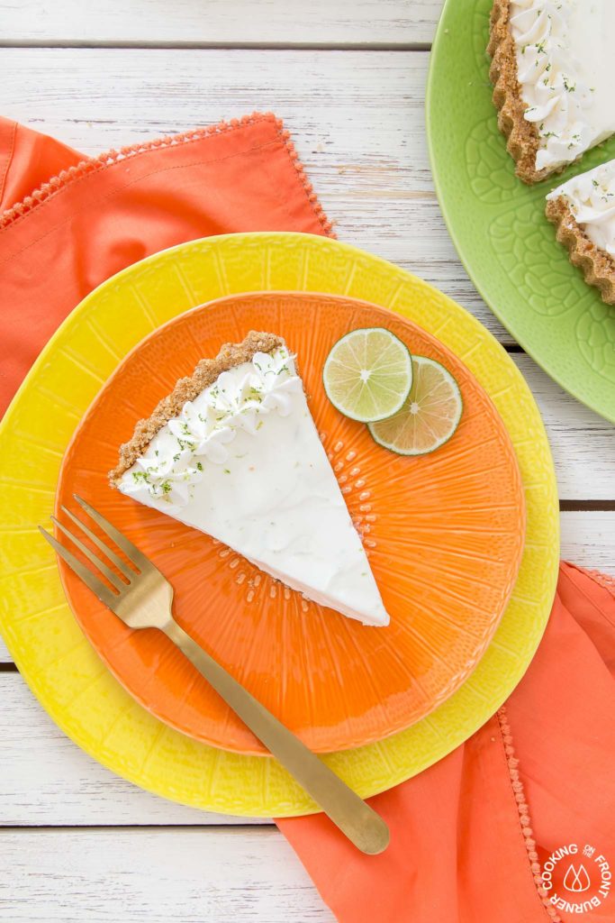 frozen margarita pie on a plate