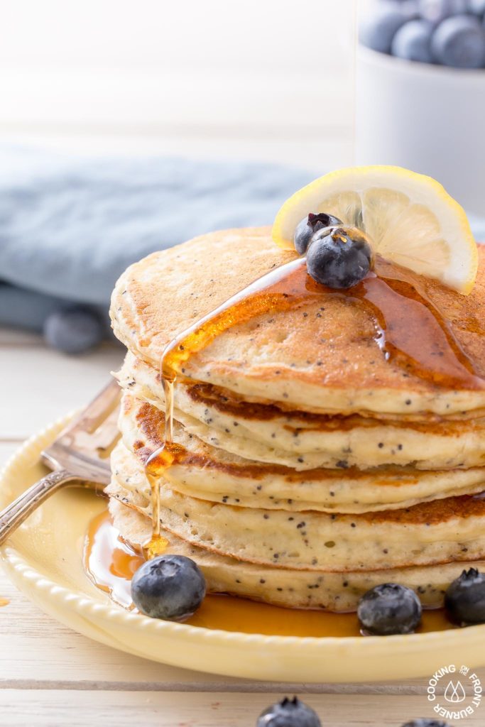 Lemon Ricotta Poppy Seed Pancakes | Cooking on the Front Burner