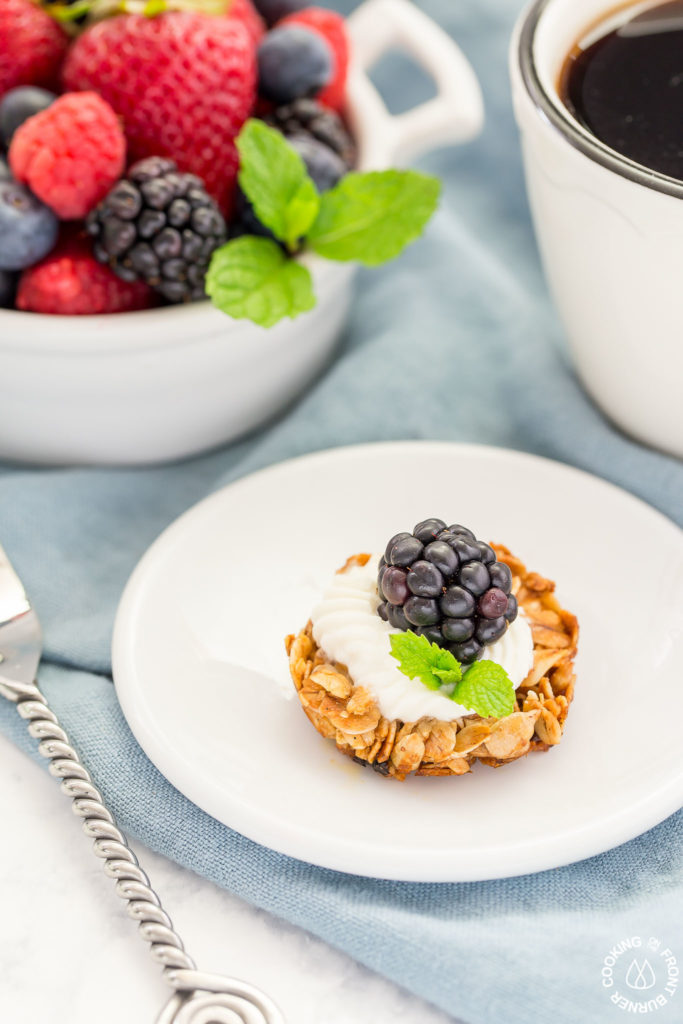 blackberry tart on a plate