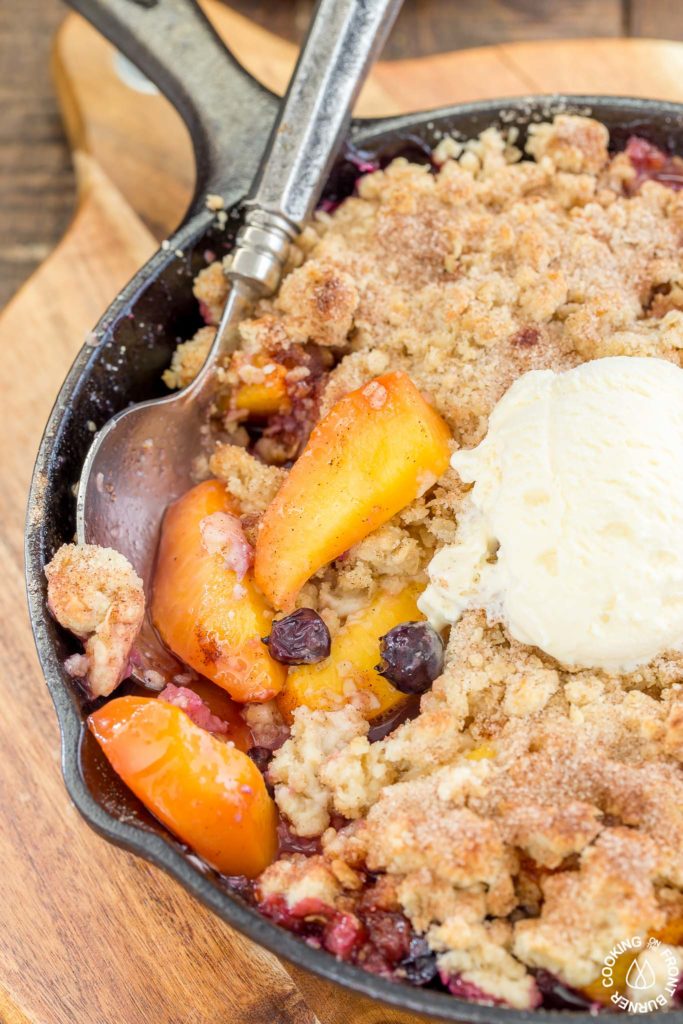 peaches in a cobbler